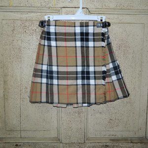 O'Neil of Dublin Ireland Plaid Kilt Pleated Skirt Girls Size Age 4/5 (H-30)